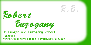 robert buzogany business card