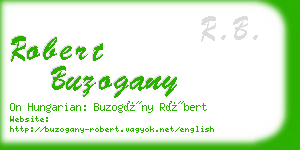 robert buzogany business card